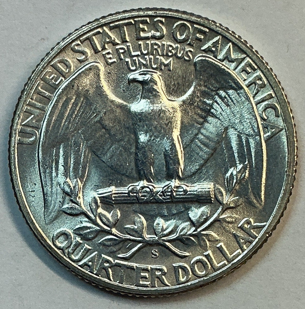 1948-S Washington Quarter. Uncirculated Collectable Coin. Store # QR1732