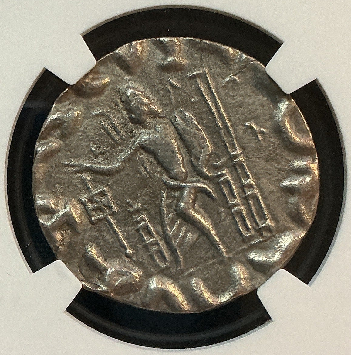 Ancient Coinage, F, Indo-Greeks, Hermaeus, AR Tetradrachm, c.105-90 BC, Store #AT0056