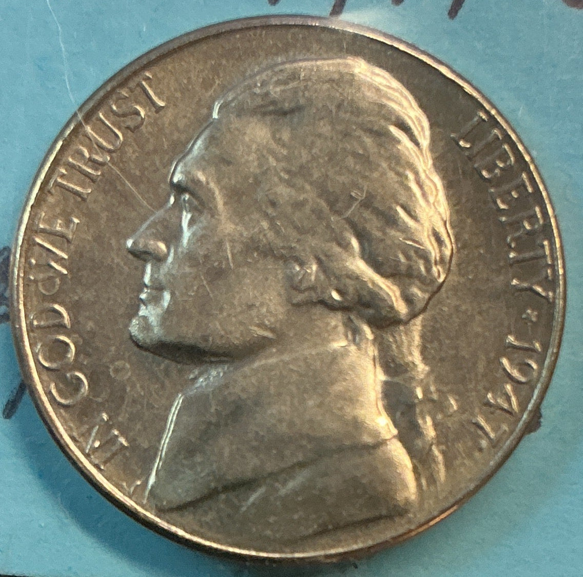 1947-S Jefferson Nickel, Mint State Uncirculated coin, Store #NL1164