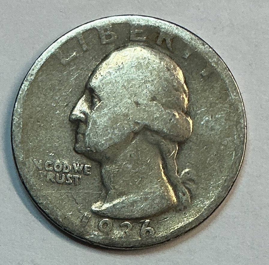 1936-D Washington Silver Quarter, Fine Circulated Coin, Store #QR1680