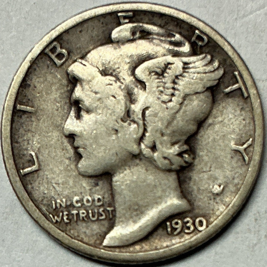 1930 Mercury Dime, Fine Circulated Coin, Store #DE0976