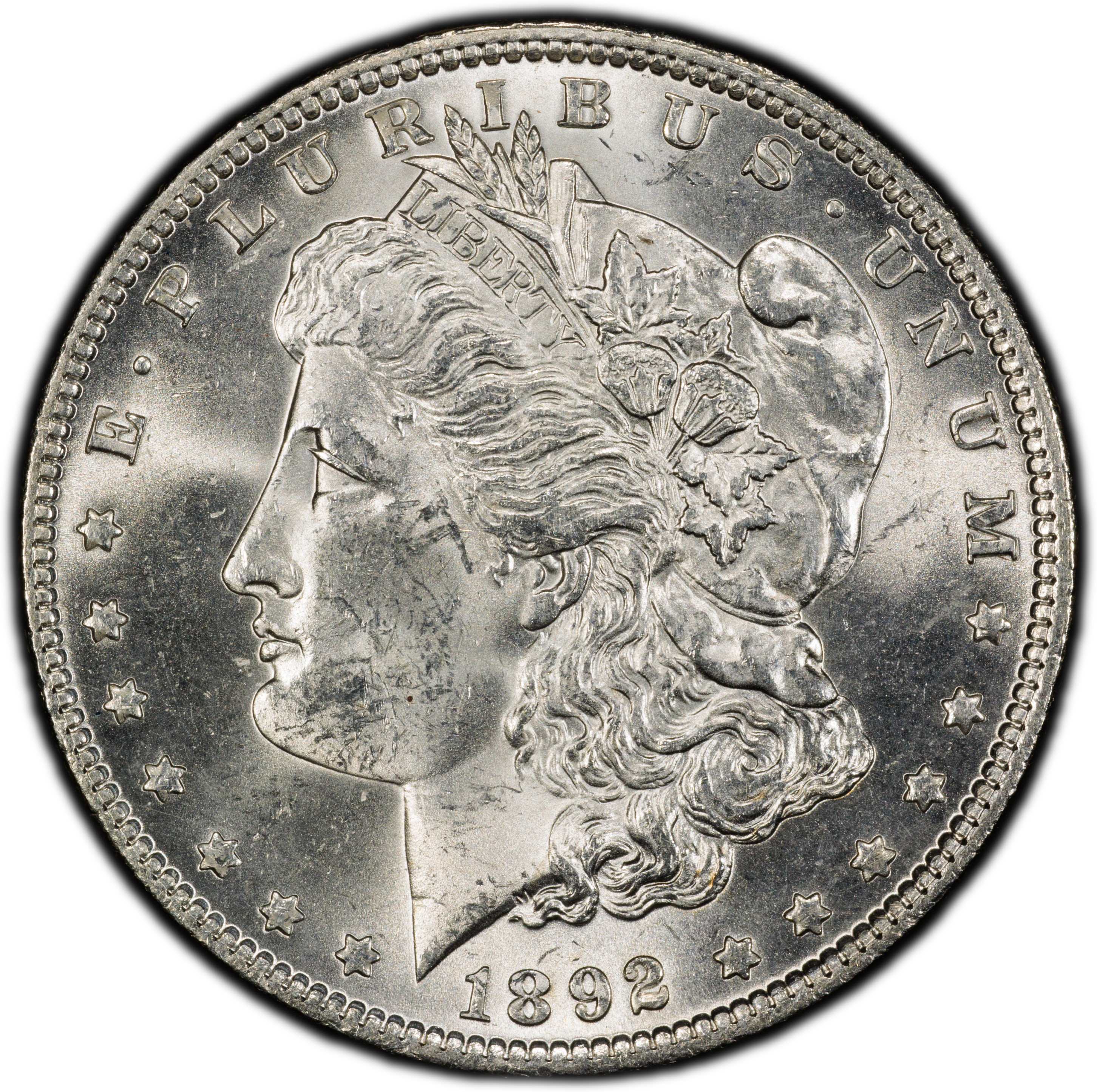 1892 Morgan Silver Dollar., Uncirculated., PCGS MS-63., Store #GDR0142.