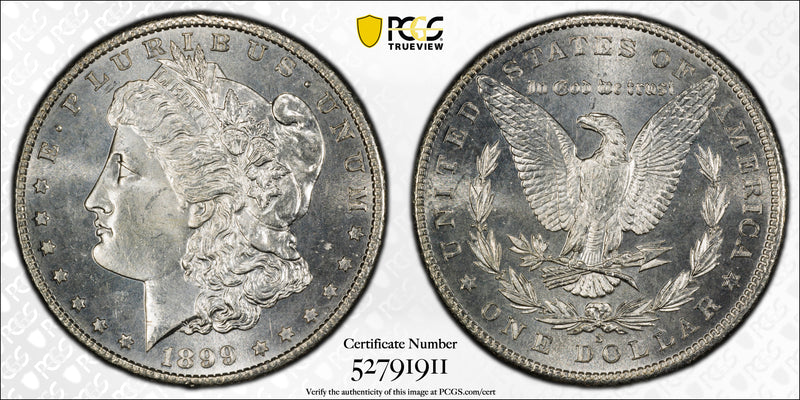 1899-S Morgan Silver Dollar., PCGS MS64 'PL'., NICE!, Store