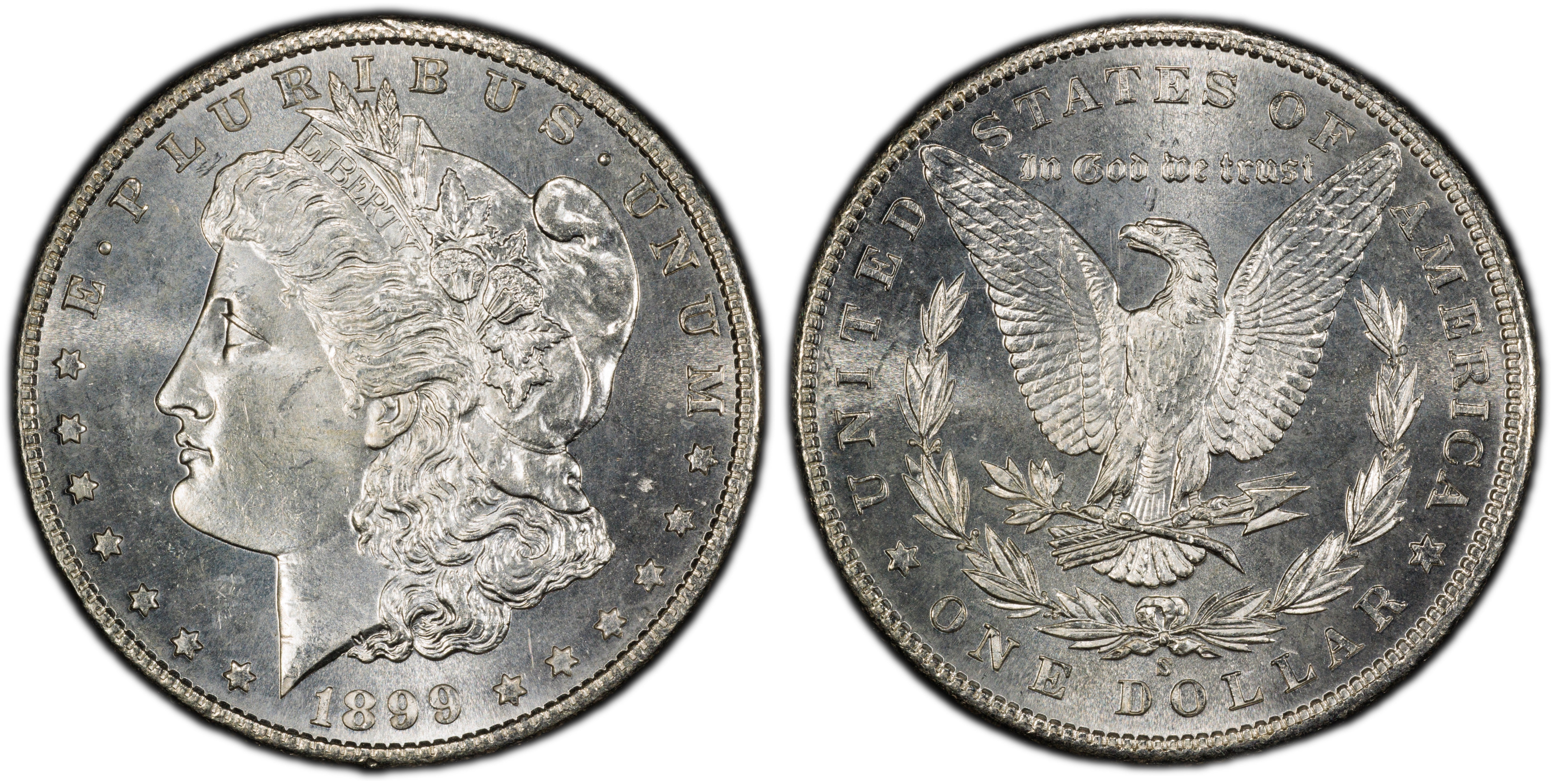 1899-S Morgan Silver Dollar., PCGS MS64 'PL'., NICE!, Store #GDR0141.