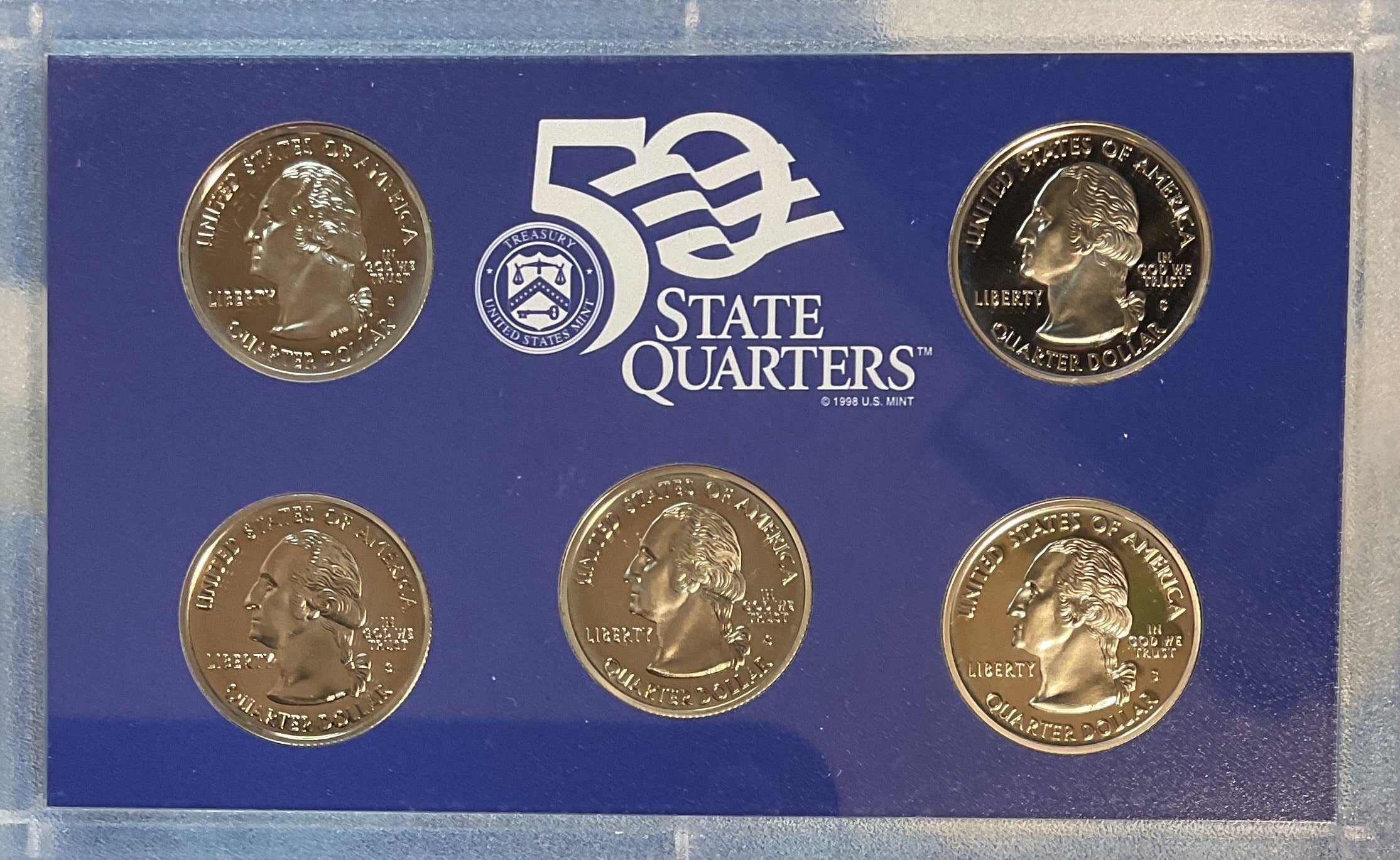 2002 U.S. Mint 50 State Quarters Proof Set, in Original Government Packaging.