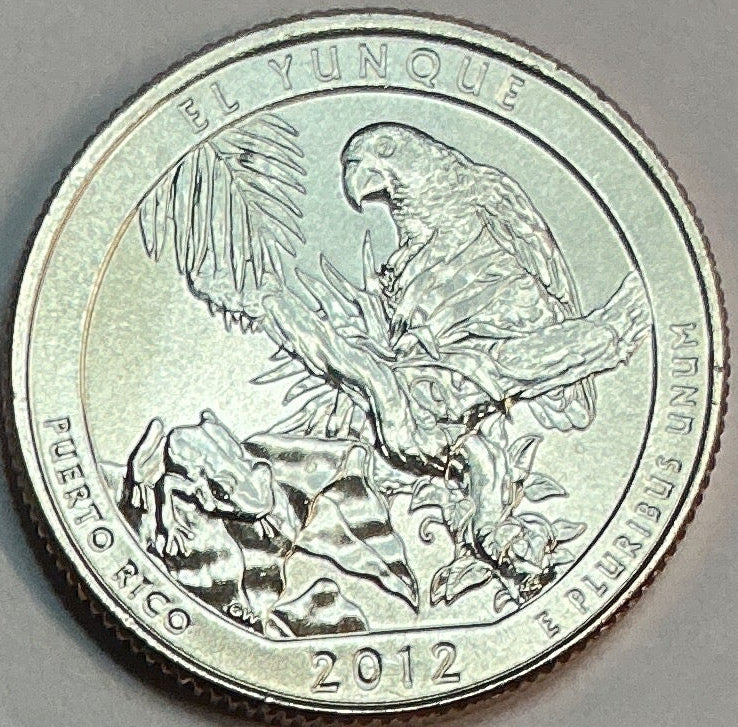 2012-D Brillant Uncirculated, El Yunque National Park, Puerto Rico, Washington Quarter