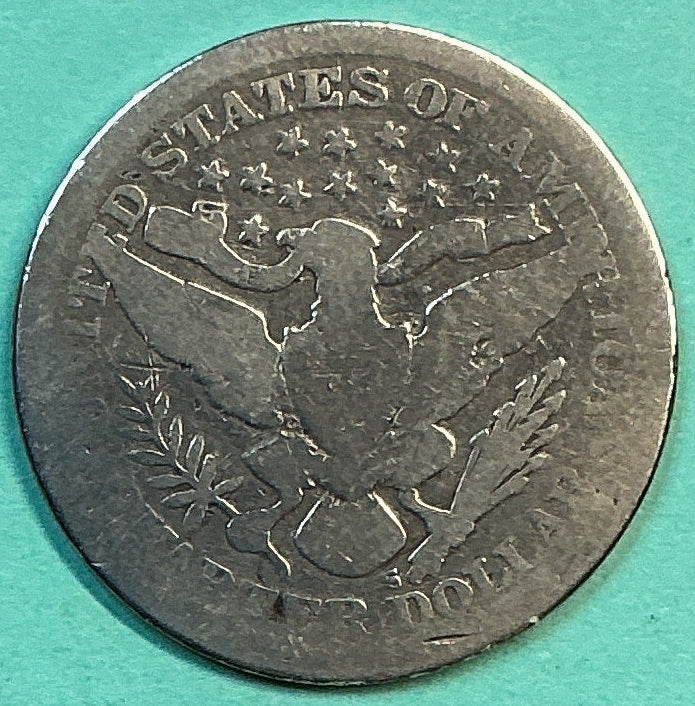 1895-S Barber Quarter., Poor Circulated Details., Store#QR1195