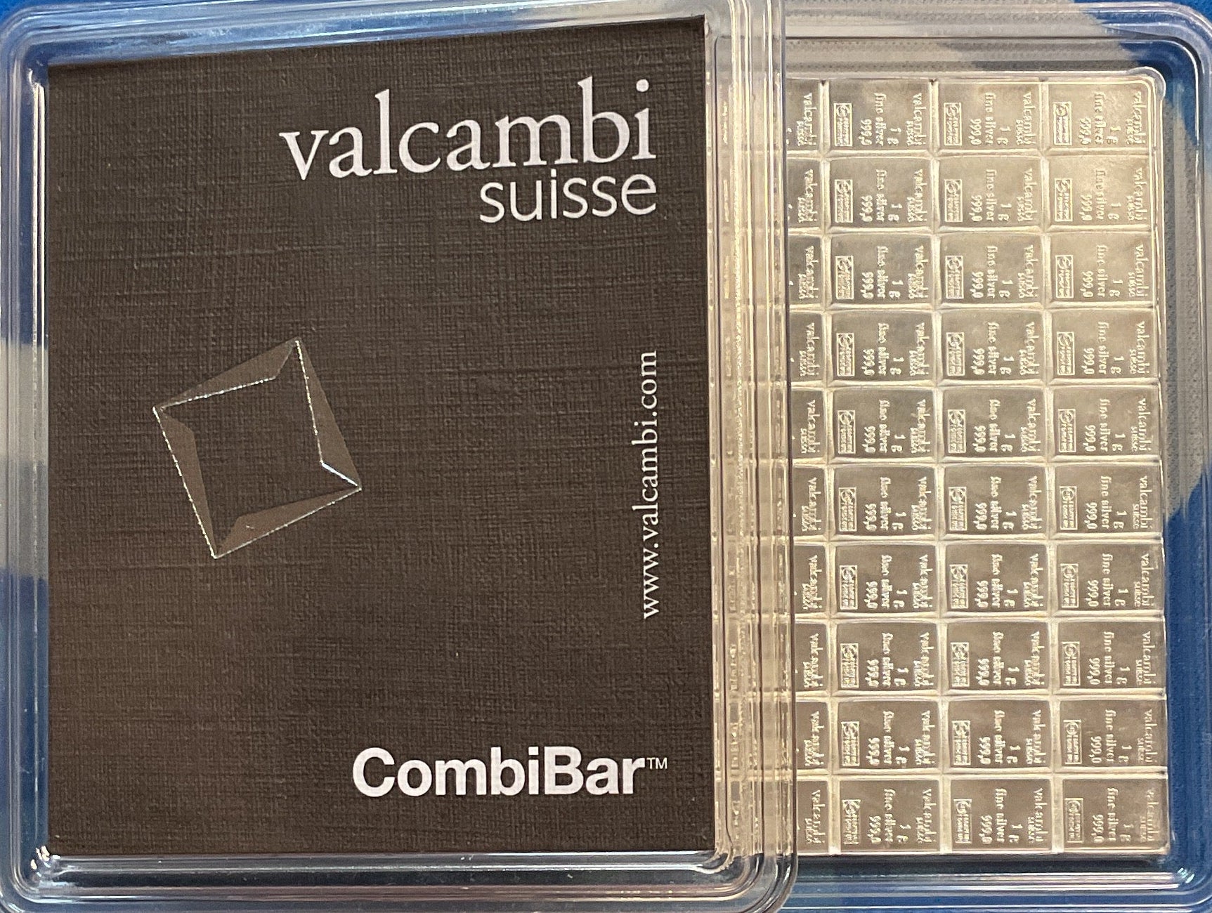 Valcambi CombiBar, 100 ea, 1 gram bar, 100 gram Bar. Store #SR008