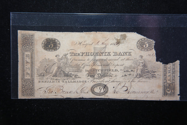 1821 Phoenix Bank, Hartford CT.  Obsolete Currency, Store Sale 093030
