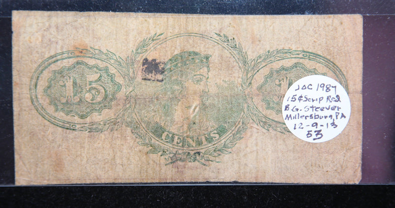 1862 Capital Bank, PA., Obsolete Currency, Store Sale 093094