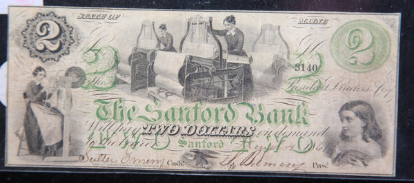 1861 Sanford, Maine., Obsolete Currency, Store Sale 093110