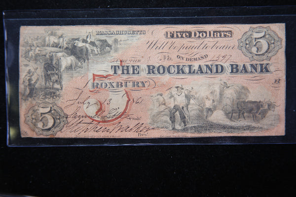 1861 Roxbury, Massachusetts., Obsolete Currency, Store Sale 093169
