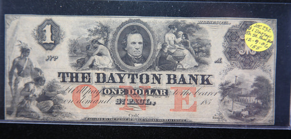 1850's St Paul, Minnesota., Obsolete Currency, Store Sale 093181