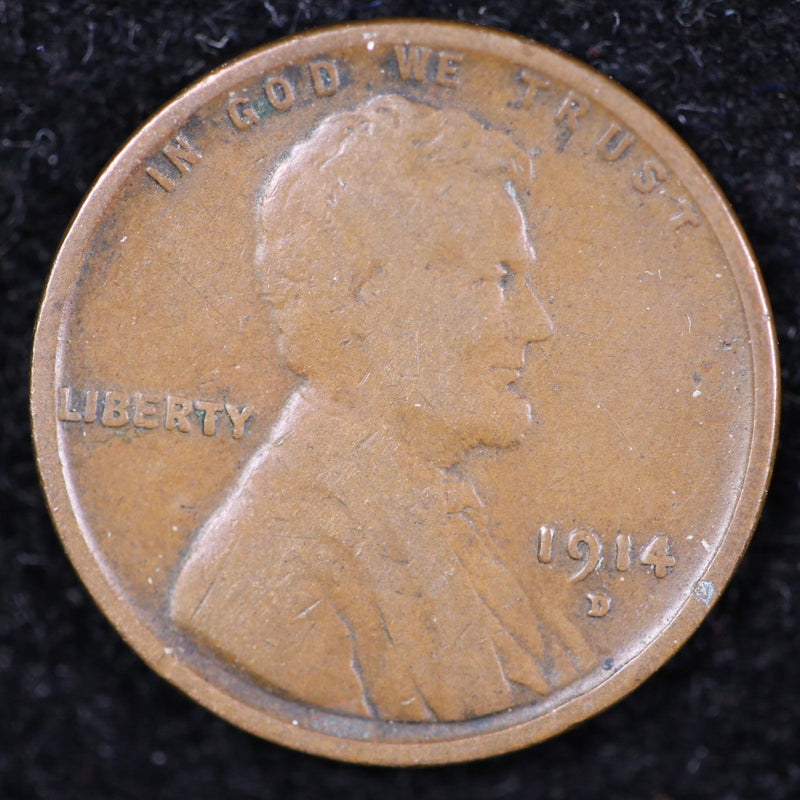 1914-D Lincoln Cent, Circulated Affordable Coin, Store