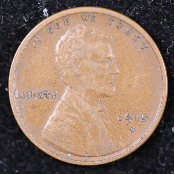 1915-D Lincoln Cent, Circulated Affordable Coin, Store #40016
