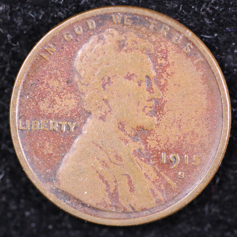 1915-S Lincoln Cent, Circulated Affordable Coin, Store