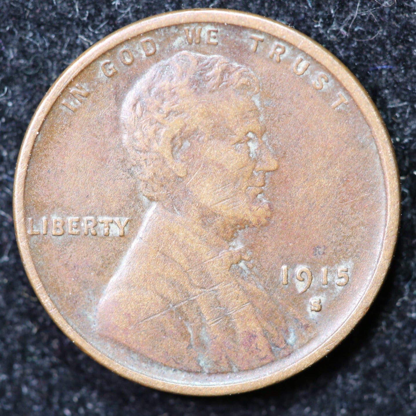 1915-S Lincoln Cent, Extra Fine Circulated Coin, Store #40021