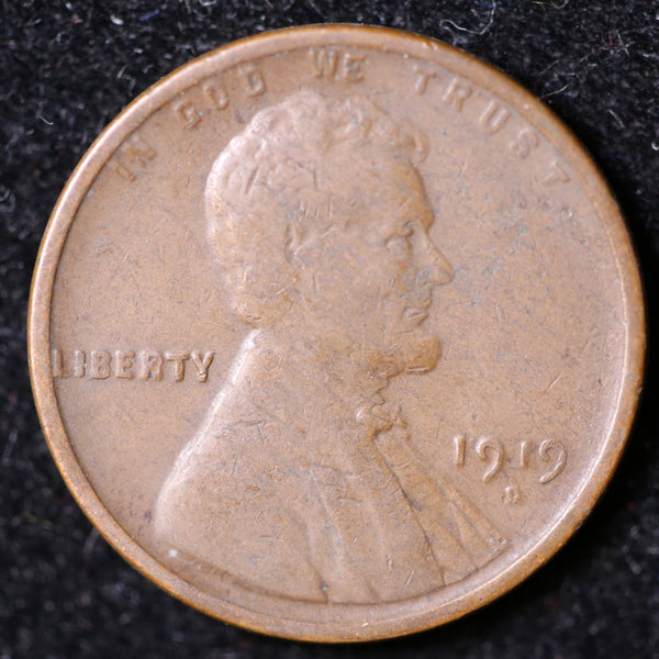 1919-D Lincoln Cent, Circulated Affordable Coin, Store #40038
