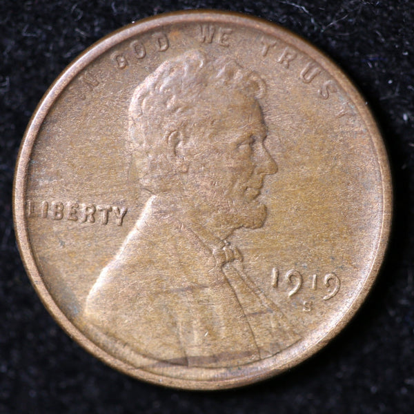1919-S Lincoln Cent, Circulated Affordable Coin, Store #40039