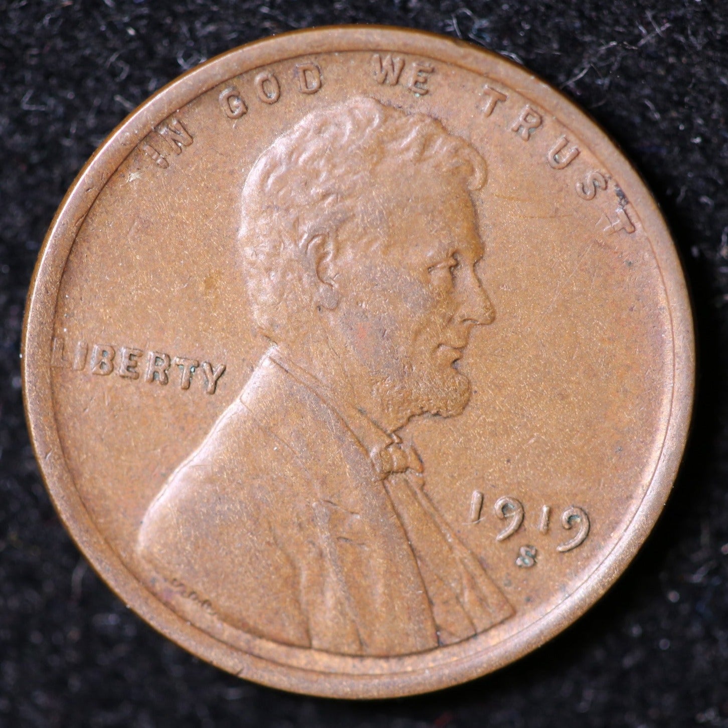 1919-S Lincoln Cent, Extra Fine+ Circulated Coin, Store #CT0723