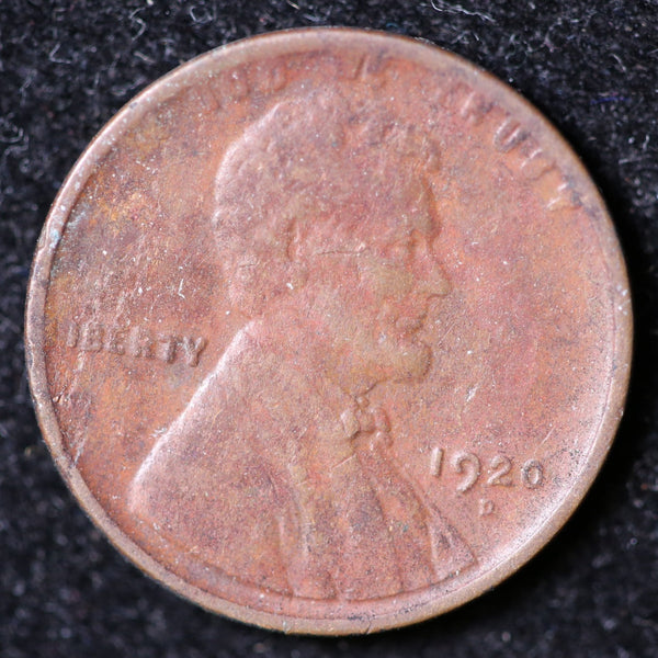 1920-D Lincoln Cent, Circulated Affordable Coin, Store #40044