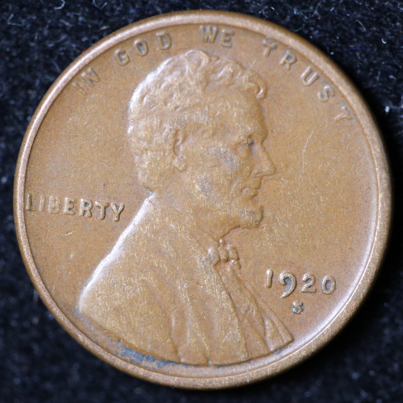 1920-S Lincoln Cent, Circulated Affordable Coin, Store