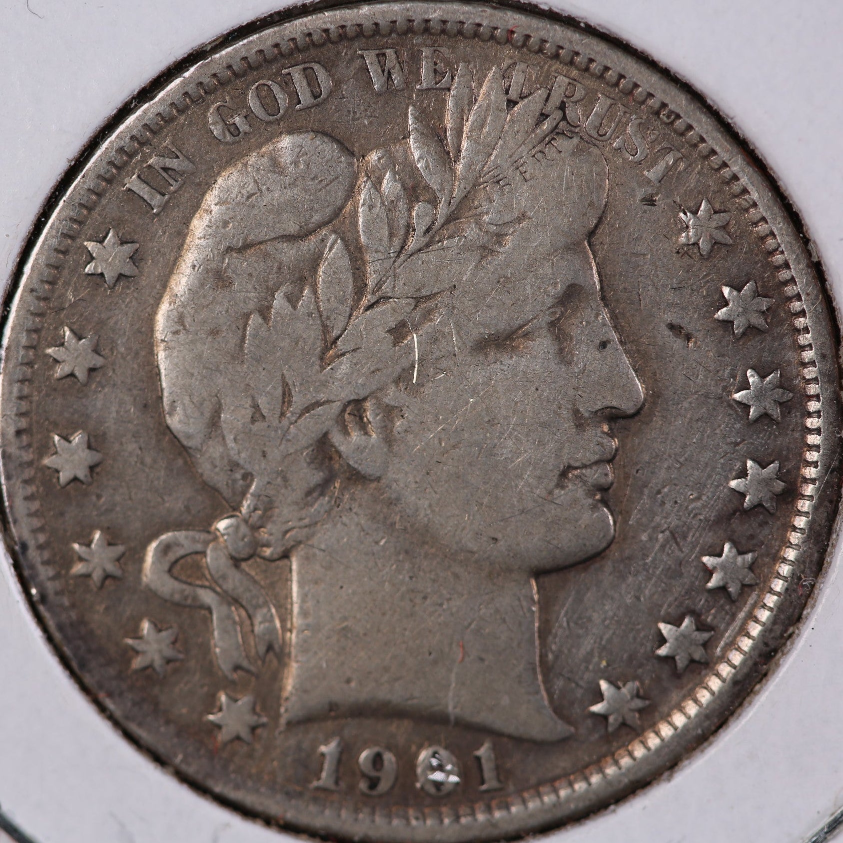 1901 Barber Half Dollar, Fine+ Circulated Coin, Store# HR260
