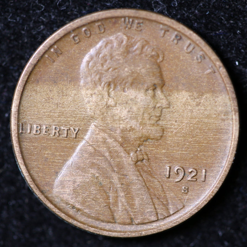 1921-S Lincoln Cent, Uncirculated Affordable Coin, Store
