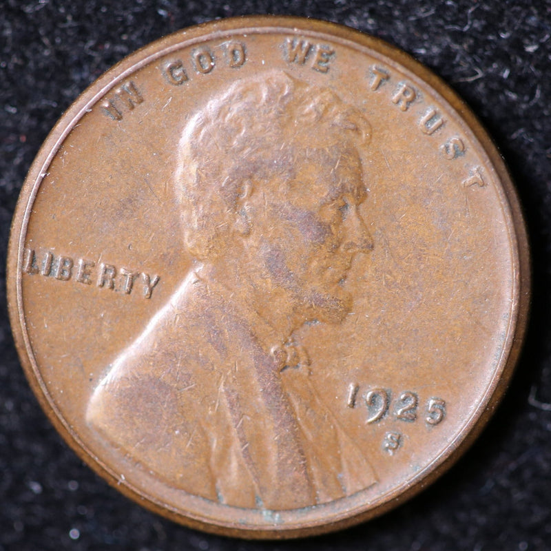 1925-S Lincoln Cent, Circulated Affordable Coin, Store