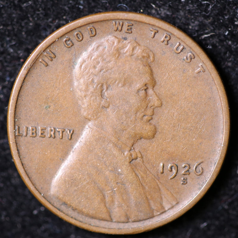 1926-S Lincoln Cent, Circulated Affordable Coin, Store