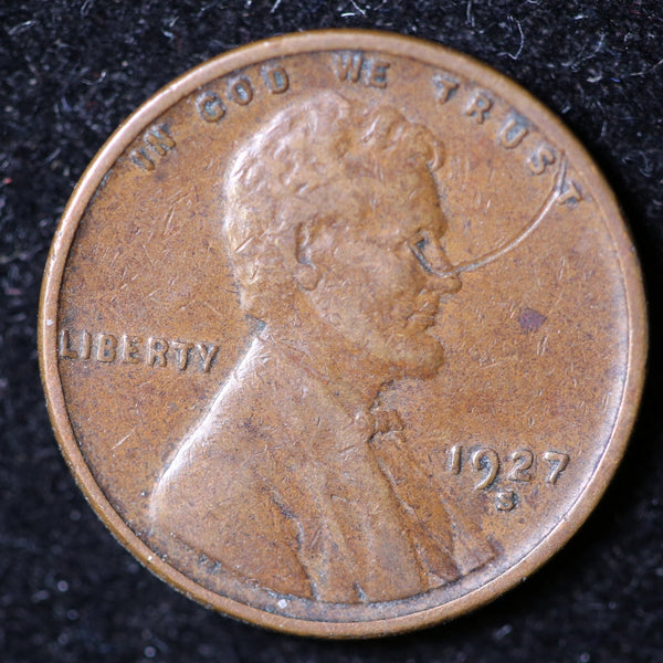 1927-S Lincoln Cent, Circulated Affordable Coin, Store #40079