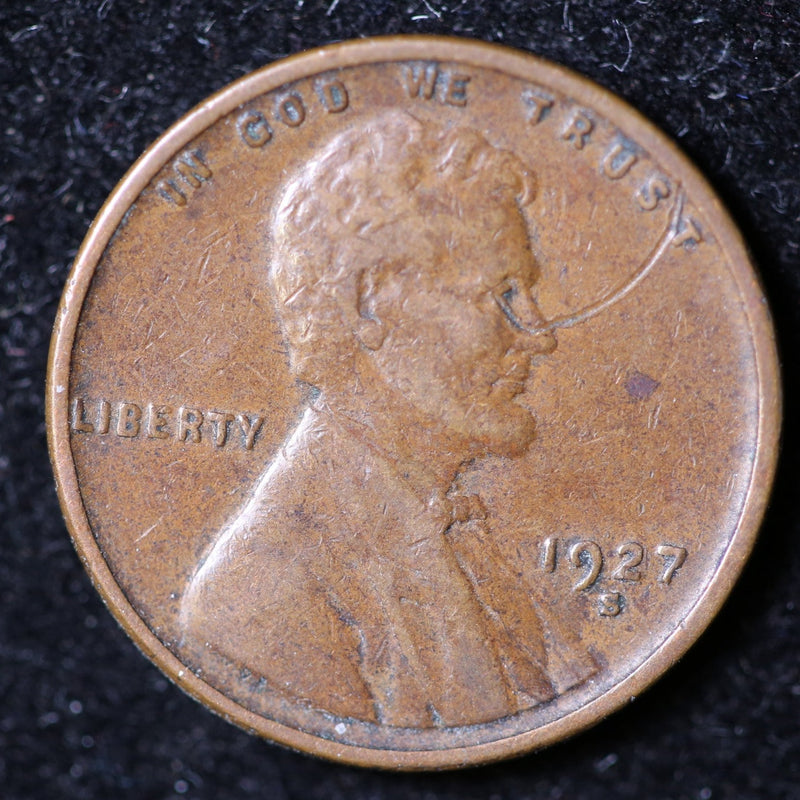 1927-S Lincoln Cent, Circulated Affordable Coin, Store