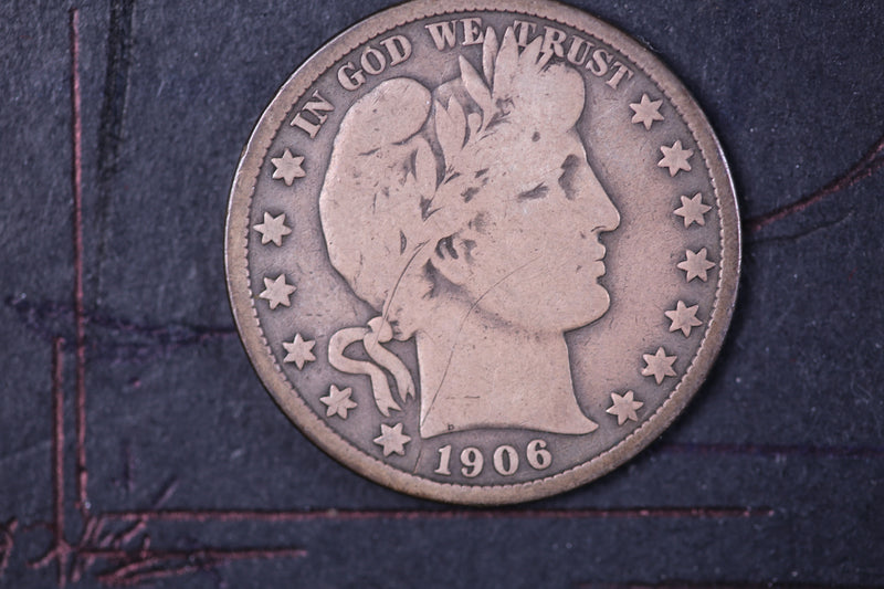 1906-D Barber Half Dollar. Affordable  Coin VG Details. Store