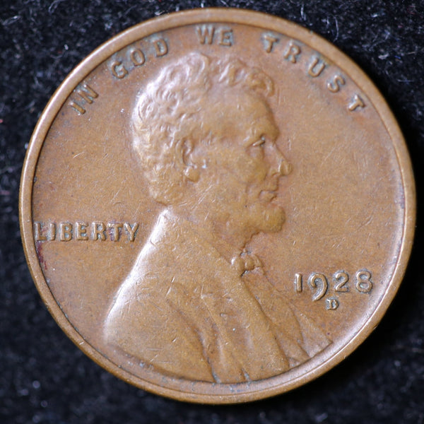 1928-D Lincoln Cent, Circulated Affordable Coin, Store #40082