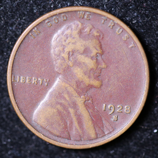 1928-S Lincoln Cent, Circulated Affordable Coin, Store #40084