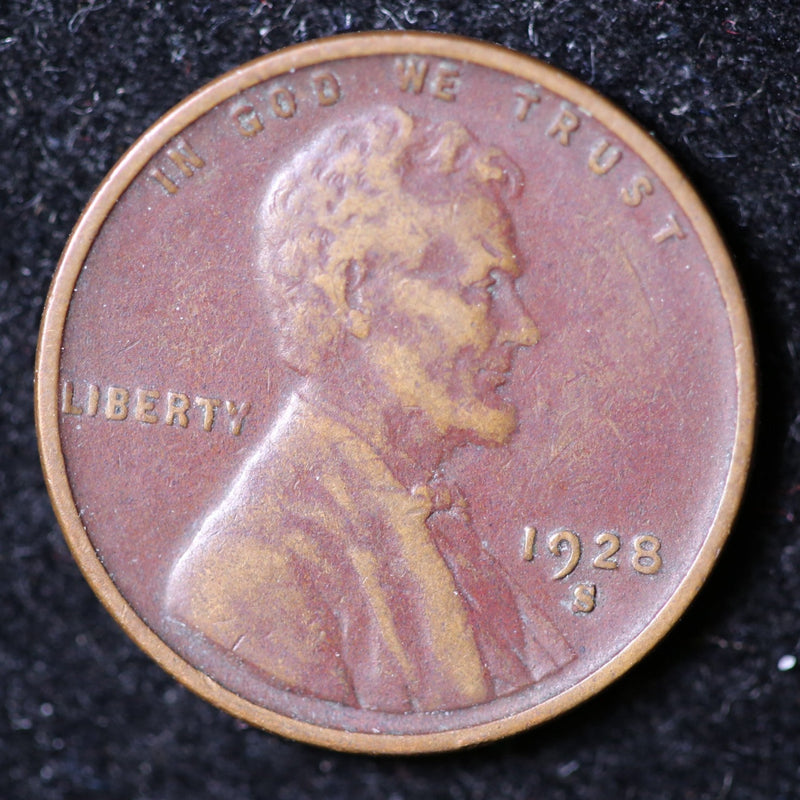 1928-S Lincoln Cent, Circulated Affordable Coin, Store