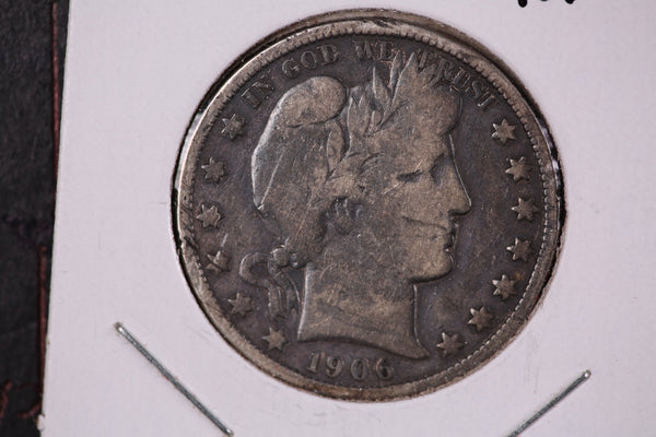 1906-S Barber Half Dollar. Affordable Coin VG Details. Store #23081815