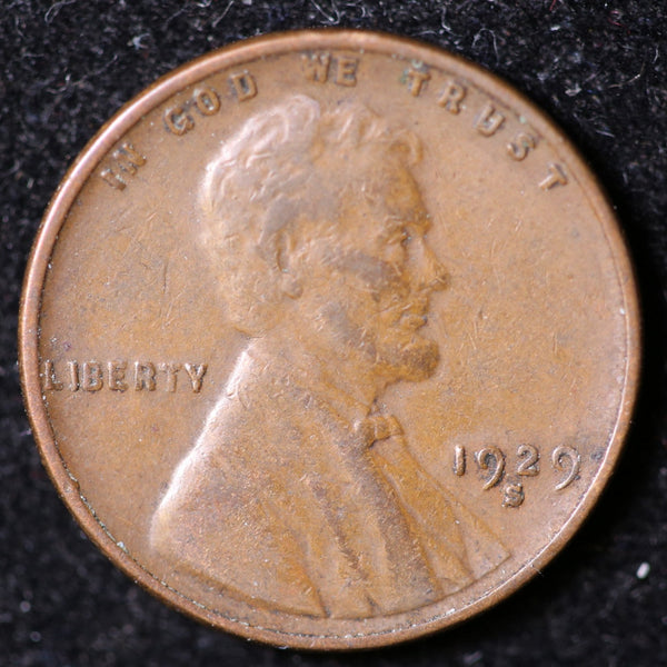 1929-S Lincoln Cent, Circulated Affordable Coin, Store #23040089