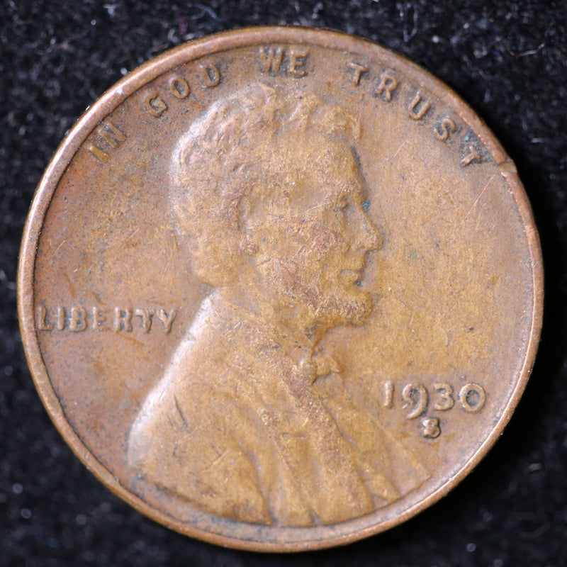 1930-S Lincoln Cent, Circulated Affordable Coin, Store