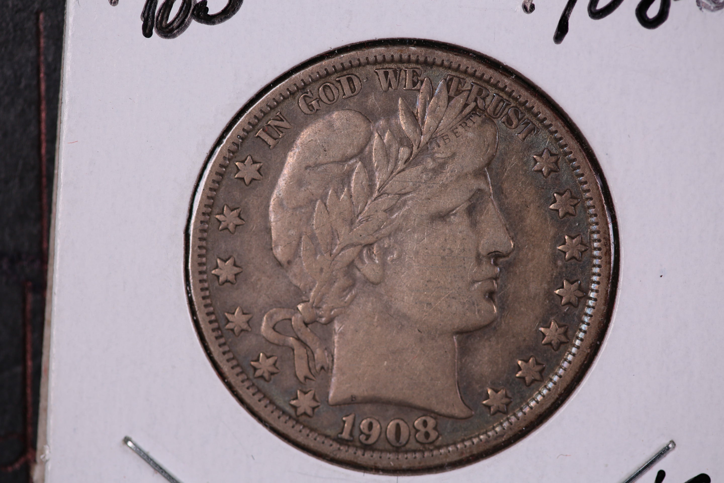 1908-O Barber Half Dollar. Nice Coin VF Details. Store #HR387