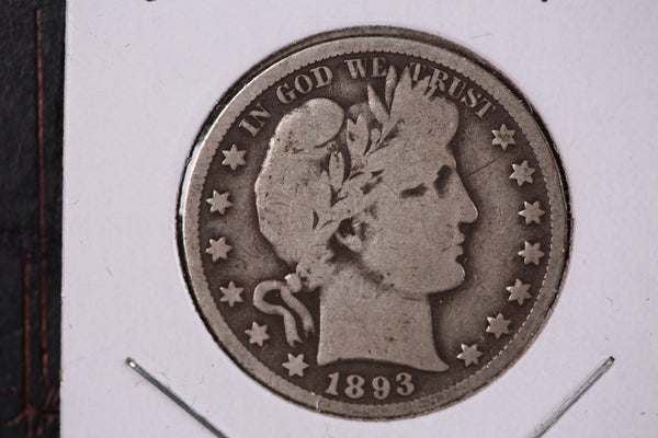 1893-O Barber Half Dollar. Nice VG+ Details, Store# 23081508