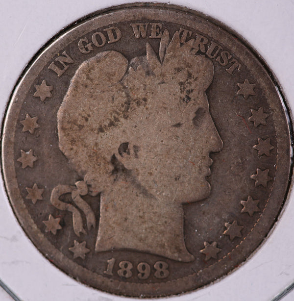 1898-O Barber Half Dollar. Circulated Coin Good Details, Store# 23081512