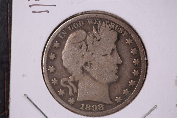 1898-O Barber Half Dollar. Circulated Coin Good Details, Store# 23081515