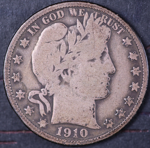 1910 Barber Half Dollar. Affordable Collectible Coin. Store #23081706