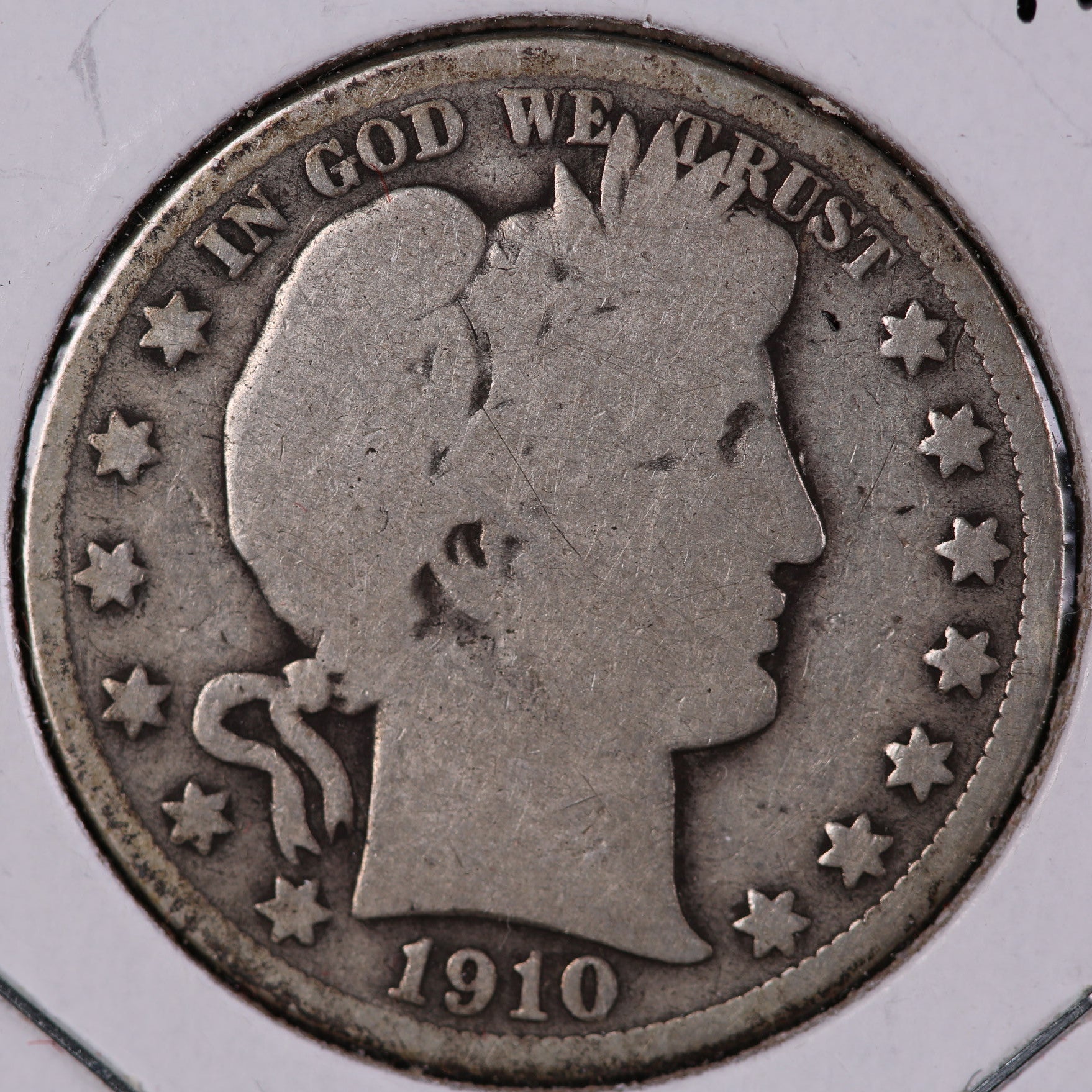 1910 Barber Half Dollar, Good Circulated Coin, Store #HR400