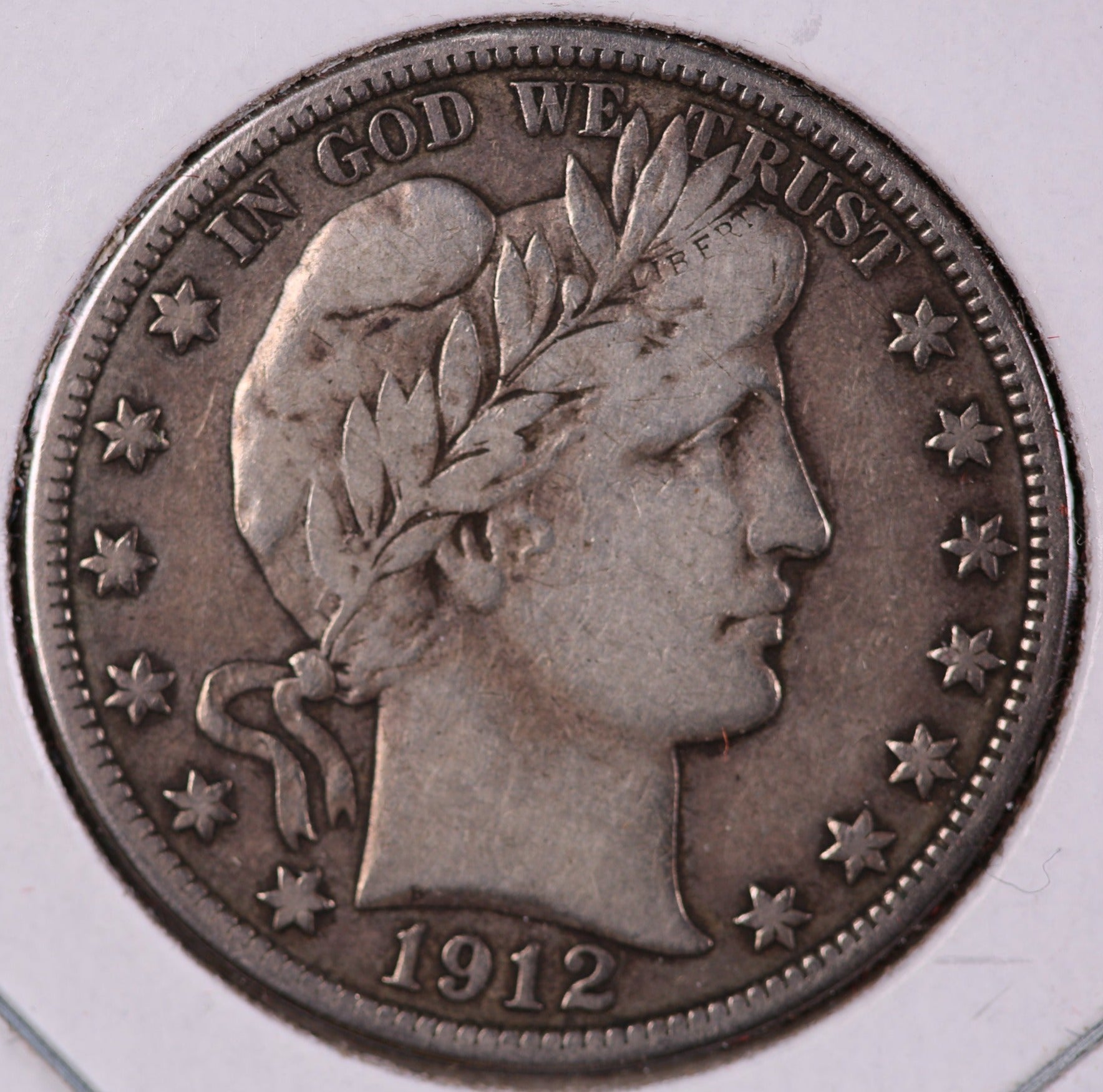 1912-D Barber Half Dollar. Nice Coin VF Details. Store # HR411