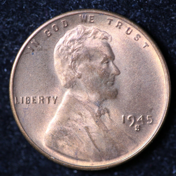 1945-S Lincoln Cent, Uncirculated Affordable Coin, Store #23040164