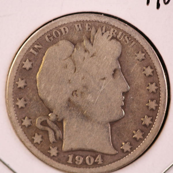 1904-O Barber Half Dollar. Affordable Collectible Coin. Store # 23081825