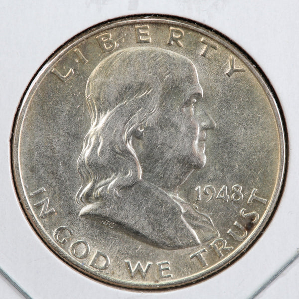 1948-D Franklin Half Dollar. Affordable Collectible Coin. Store #12976