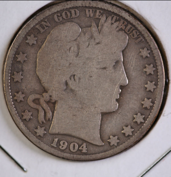 1904-S Barber Half Dollar. Affordable Collectible Coin. Store # 23081827